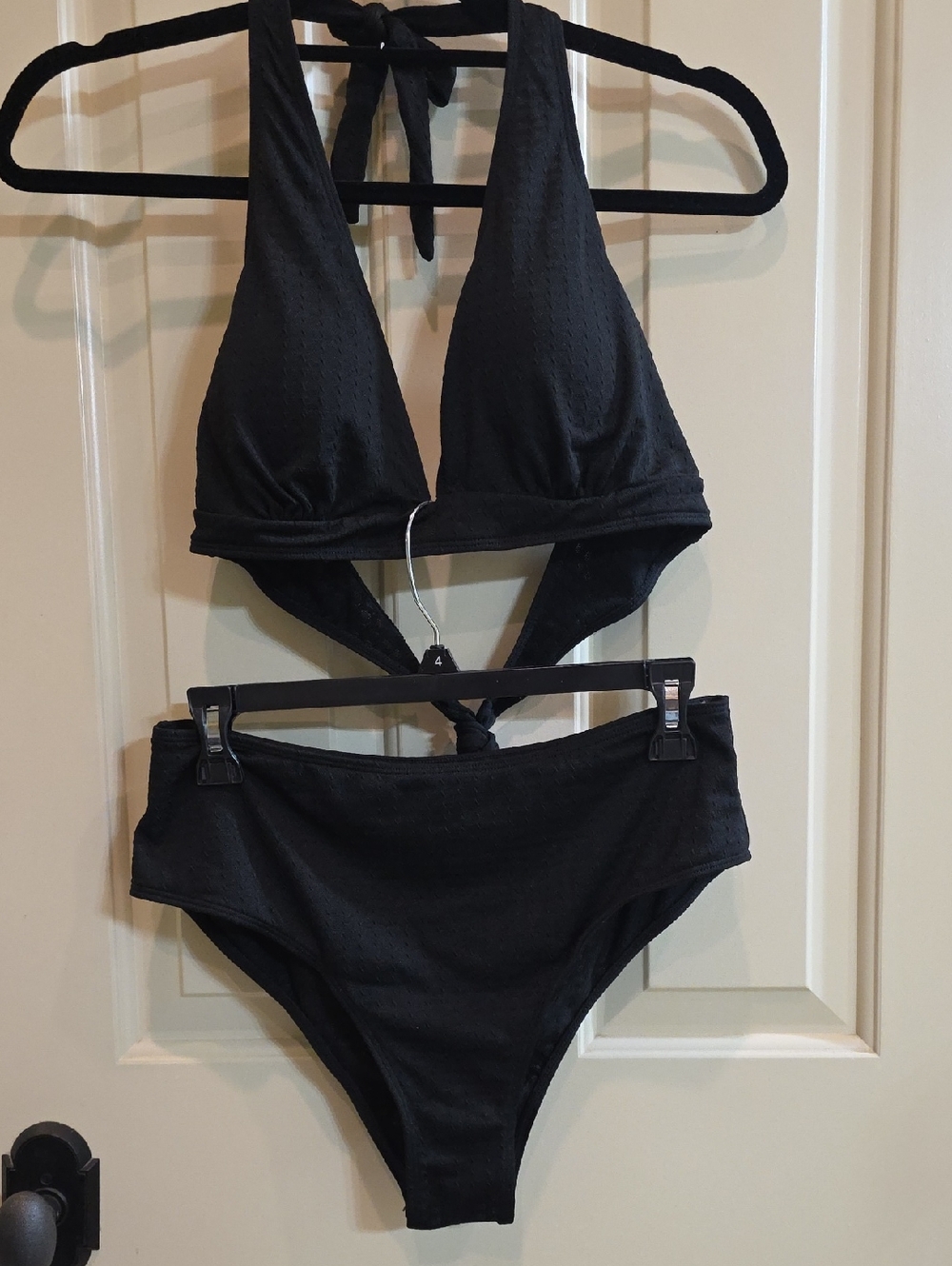 Black Halter High-Waist Bikini Set - Brand